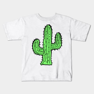 Plain Green Cactus Kids T-Shirt